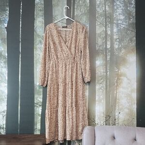 SHEIN Brown Long Sleeve Dress